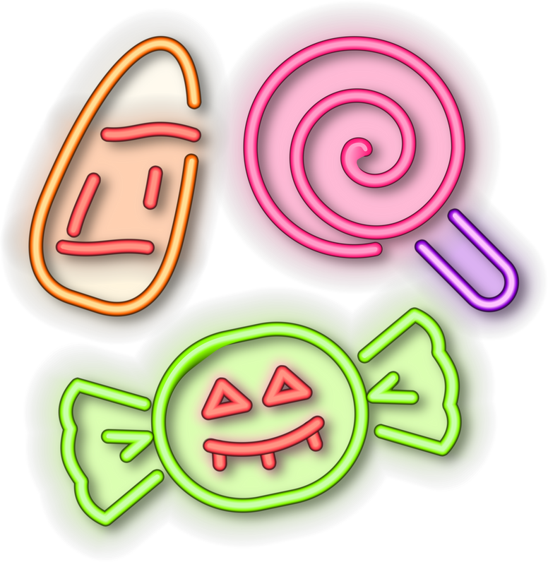 Neon Halloween Candies